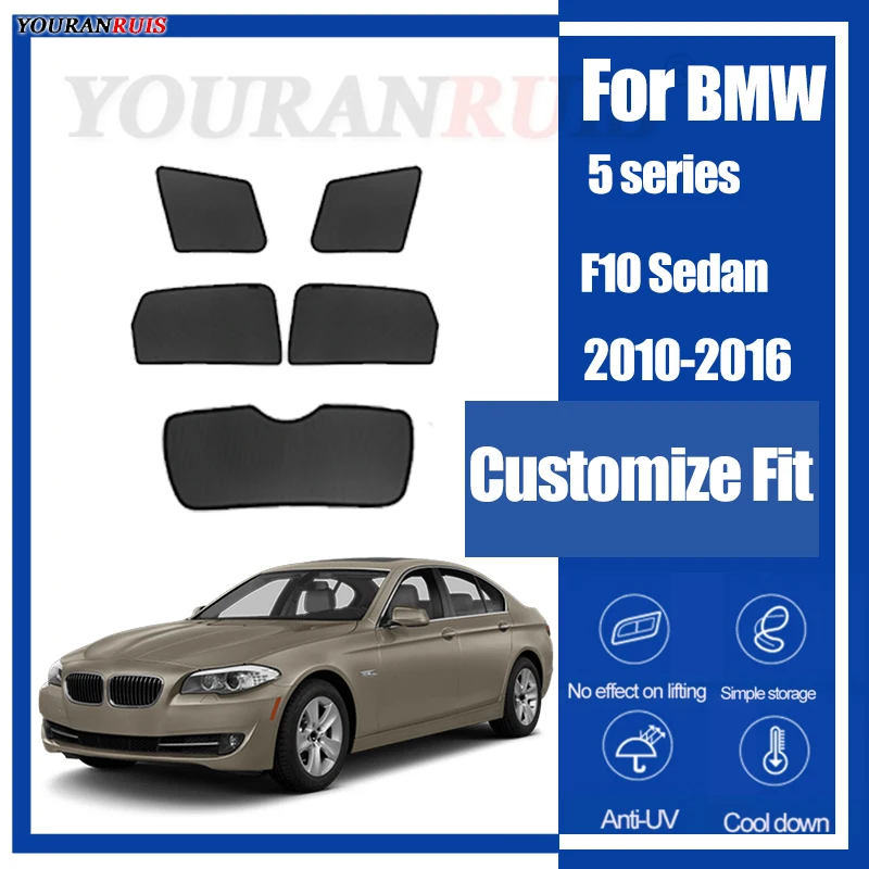 

For BMW 5 series F10 Sedan 2010-2016 Magnetic Customized Car windows Sun Shade UV Protection Children Car Curtain Mesh