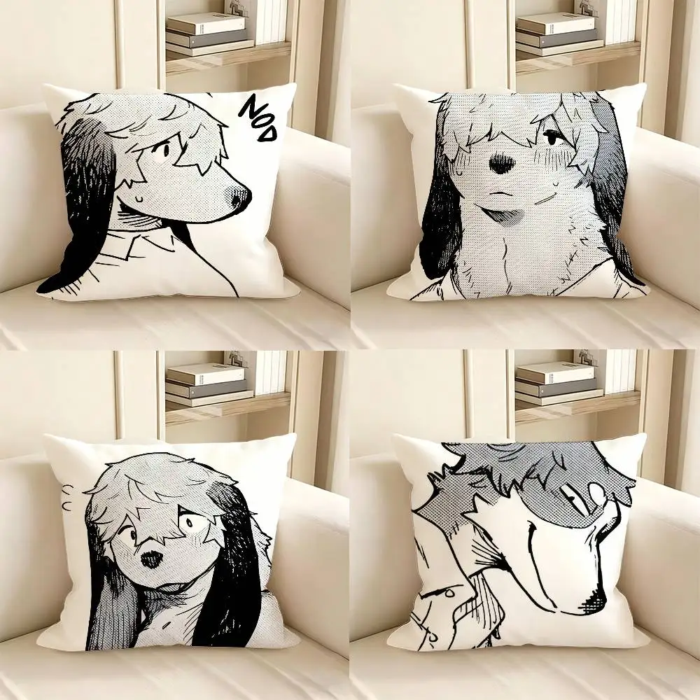 1pc Cartoon S-SMELL N-Nagabe Pillow Case Fashion Square Pillowcase Bedroom Sofa Room Ins Decoration Leisure