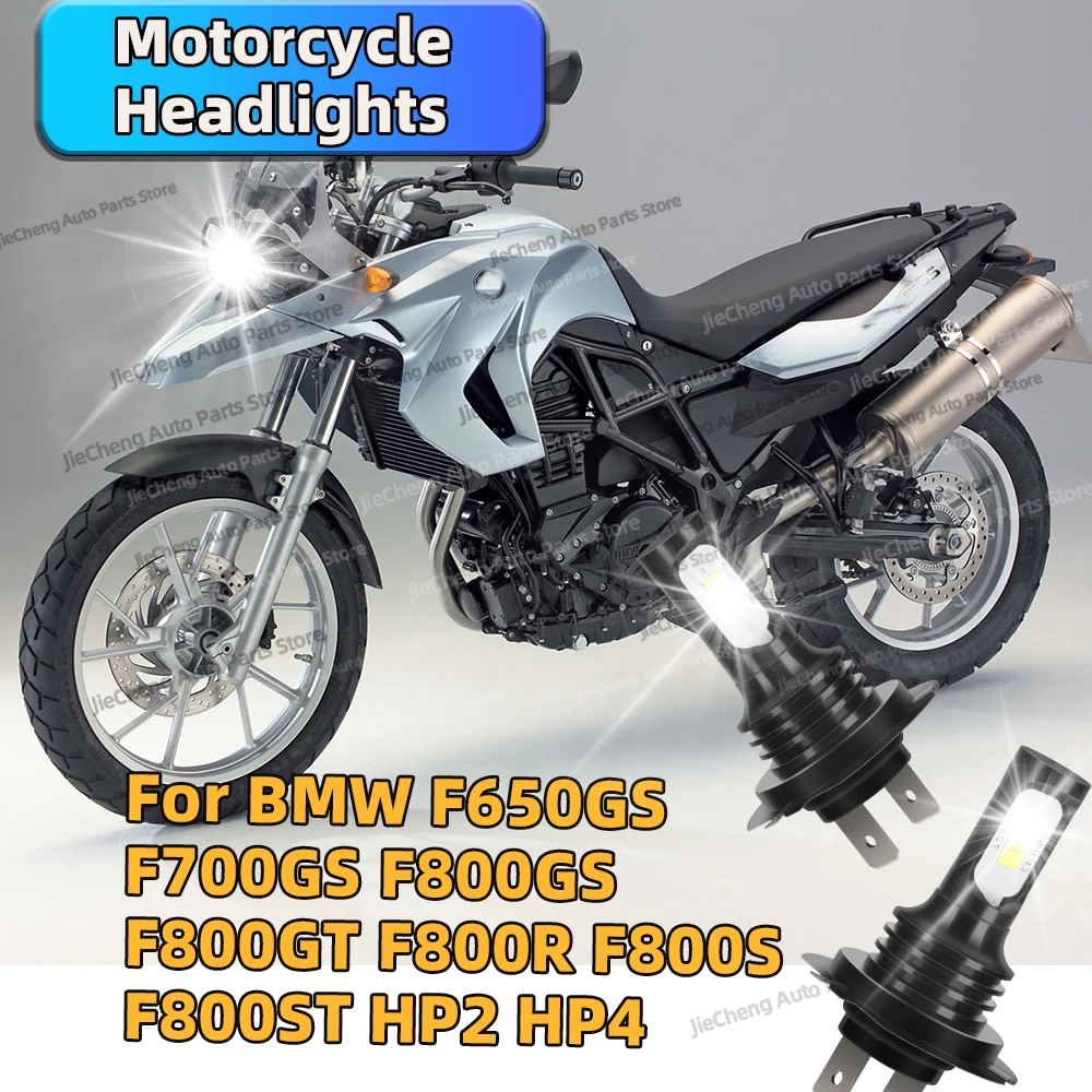 2pcs 45W H7 6000K Bright White Motorcycle LED Bulbs Headlight For BMW F650GS F700GS F800GS F800GT F800R F800S F800ST HP2 HP4