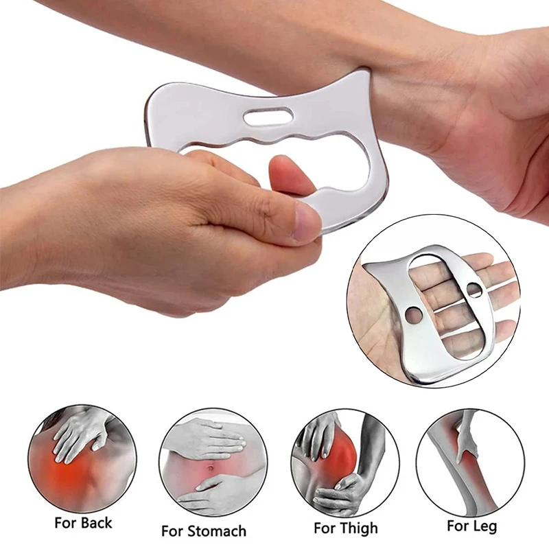 

1PC Stainless Steel Muscle Scraper Massage Tool Gua Sha iastm for Deep Tissue Scraping for Myofascial Release,Muscle Pain Relief