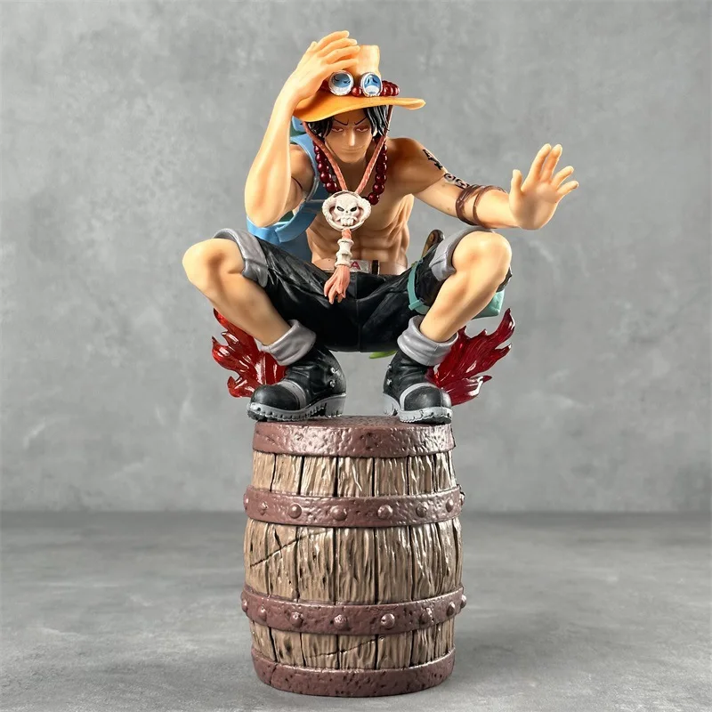 

Creative One Piece The Whitebeard Pirates Portga·D·Ace handmade model.PVC material.Desktop decoration.birthday gift Series