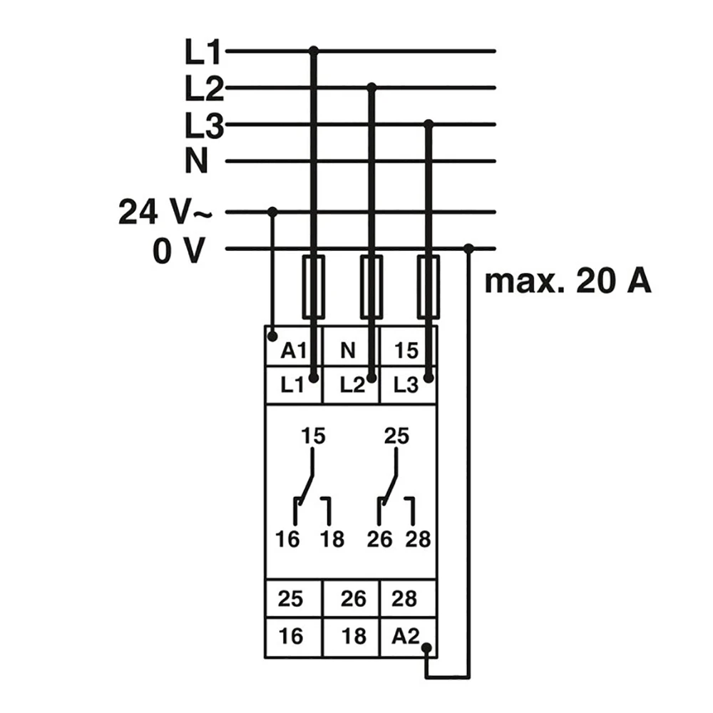 ใหม่ 2866064   MD-FL-3V-400 รีเลย์ตรวจสอบแรงดันไฟฟ้า