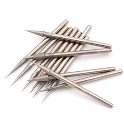 5/10Pcs Cone Diamond Grinding Head 1-4mm Needle Bits Burrs For Metal Stone Jade Engraving Carving Dremel Tools 2.35mm Shank