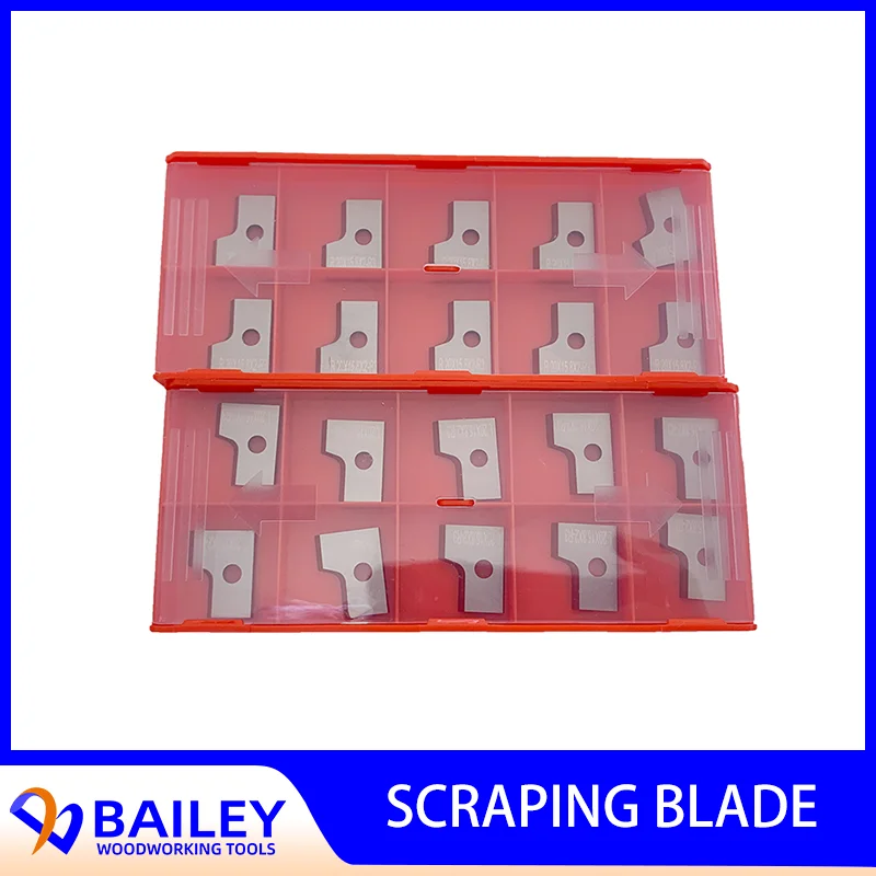 

BAILEY 10PCS 20x15.8x2mm Carbide Radius Scraper Knives Scraping Blade for CEHISA Automatic Edge Banding Machine Woodworking Tool