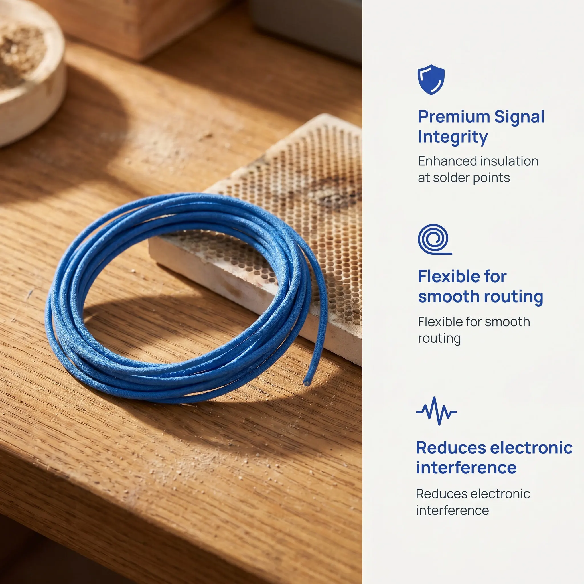 3Pcs Electric Guitar Waxed Cloth Braided Pushback Copper Wire Vintage Style Wiring Upgrade Guitar Repair Replacement Kit - view 6