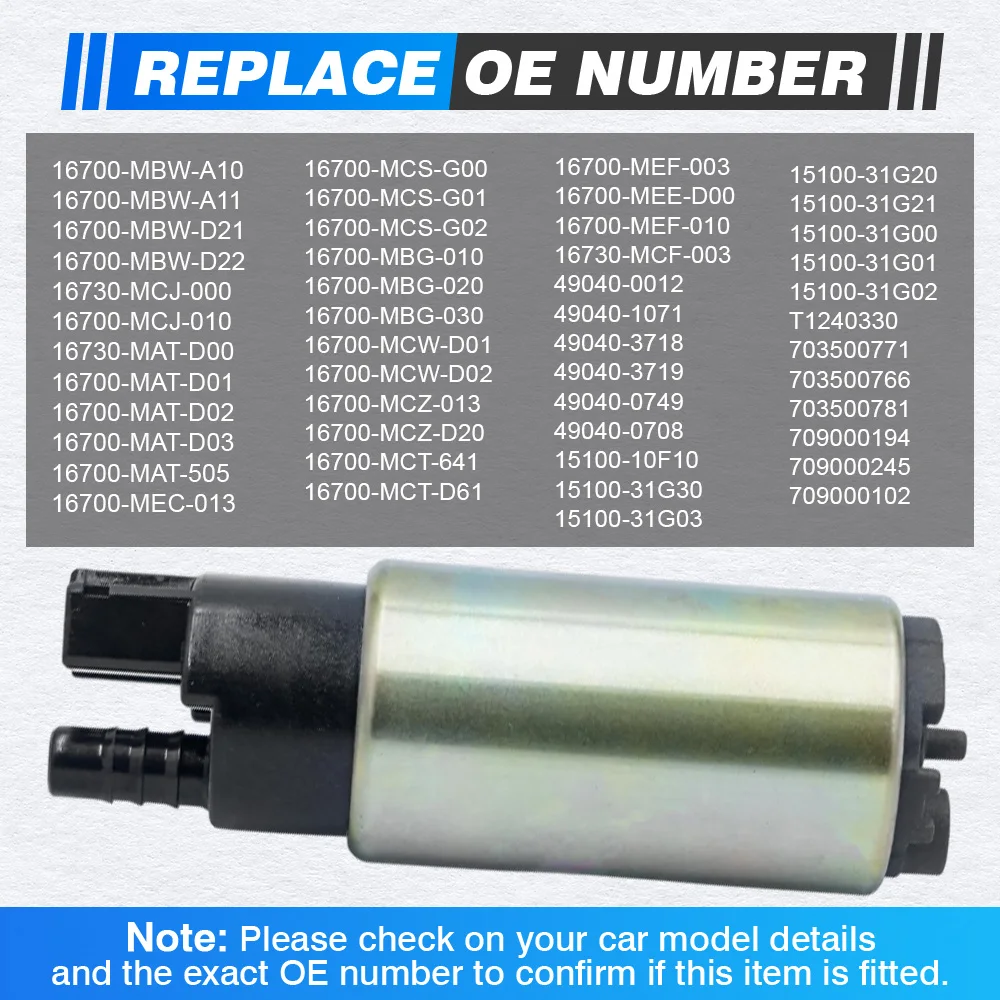 

Fuel Intank Pump 16700-MBW-A11 For Can-Am Bombardier Outlander Honda Kawasaki Suzuki Bombardier Yamaha Triumph Bonneville