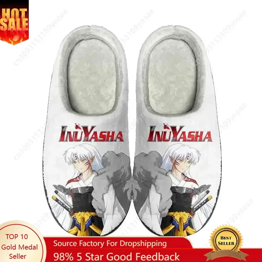 

Anime Inuyasha Kikyō Home Cotton Slippers High Quality Mens Womens Plush Fashion Casual Keep Warm Shoes Thermal Slipper