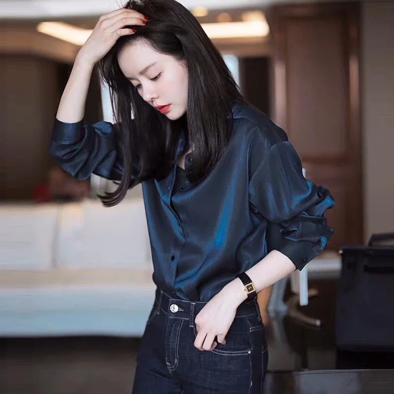 Button Up Shirts & Blouses for Women Crop Reviews Clothes Elegant Crop Korean Chic Novelty 2024 Social Fine Clothing Sales