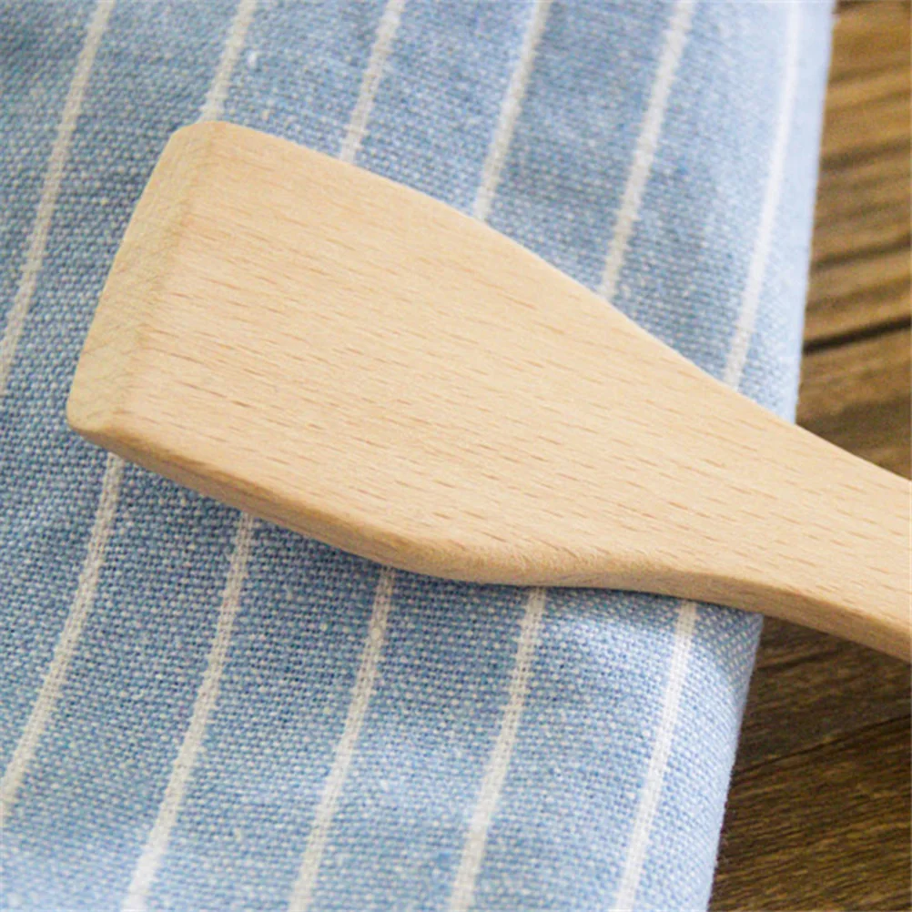 

4Pcs Wooden Spatula for Cooking Non Stick Wood Turner Eco Friendly Kitchen Utensil Natural Solid Beech Safe All