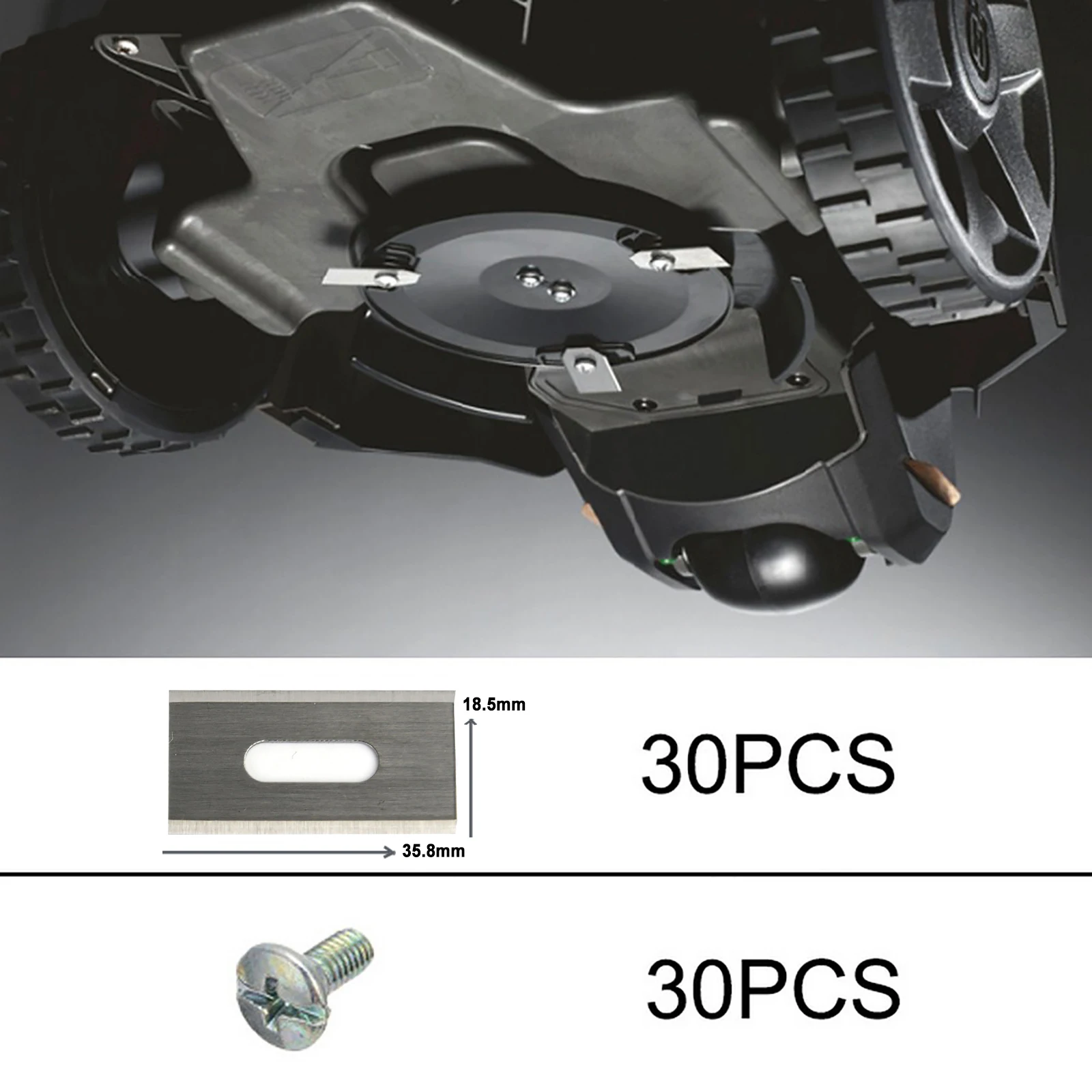 Hoja de corte para cortacésped de jardín, pieza de repuesto para Husqvarna Automower, 30 piezas