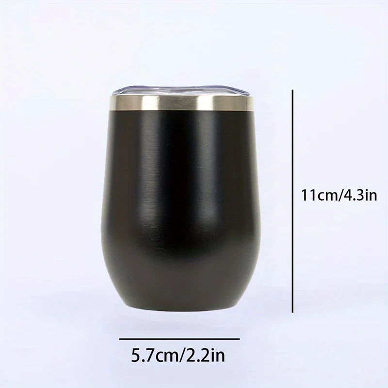 Personalized Monogram Name Wine Tumbler, Custom Initial Stainless Steel Insulated Cup with Lid, Portable Thermal Wine Glass Gift view 2