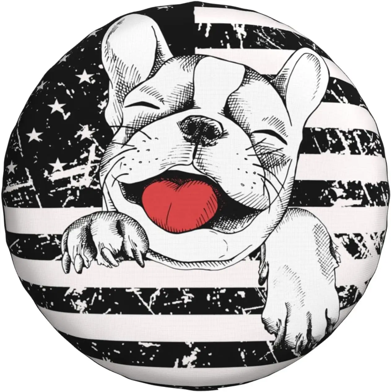 

Funny Dog America Flag Rv Spare Tire Cover 15 Inch Wheel Covers Dust-Proof Polyester Fit for Rv Trailer SUV Truck Trailer Camper