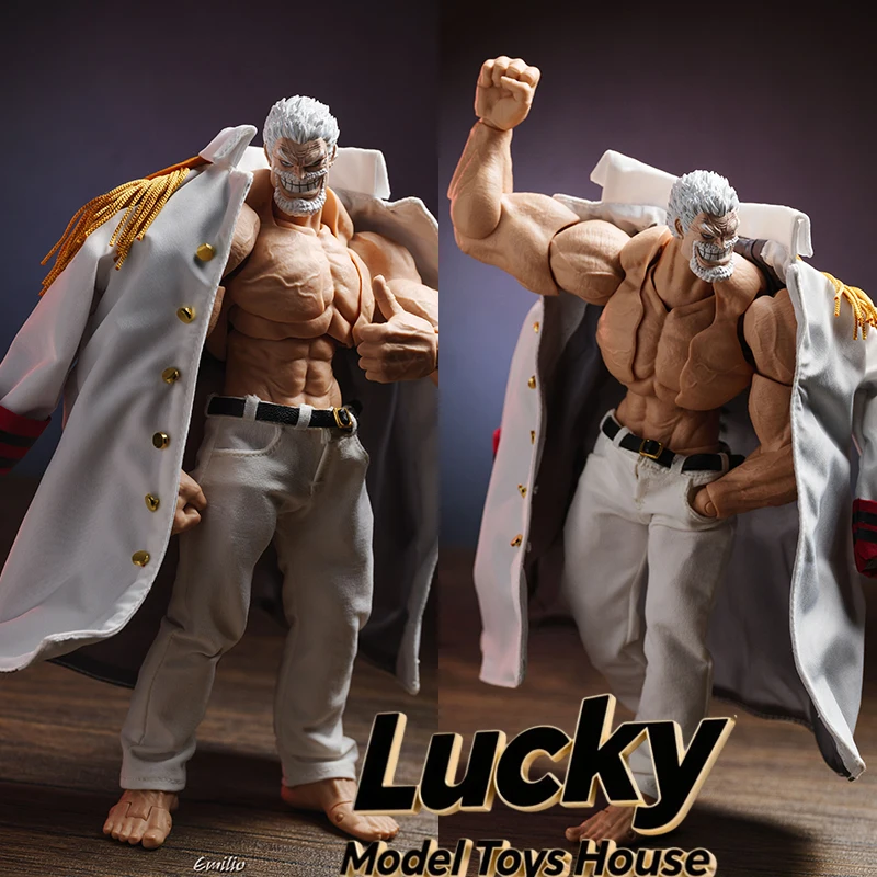 

Костюм для косплея Monkey D. Garp (One Piece): белая ветровка, брюки, аксессуары (1/12 масштаб), Romankey UMS003, декор для тела персонажа Big Guy