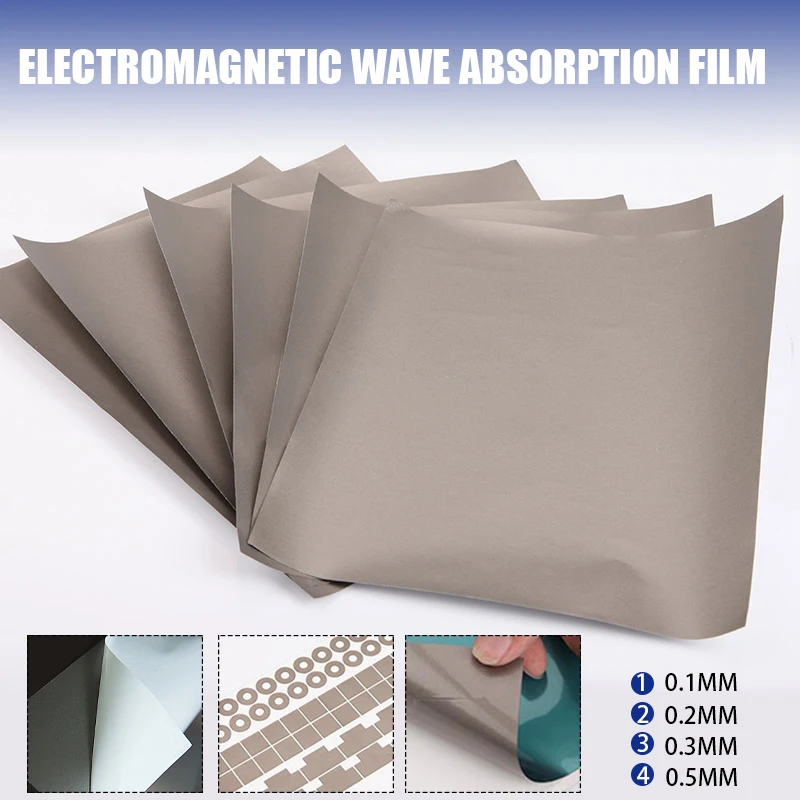 20x30cm High Frequency Electromagnetic Wave Absorbing Film Material Anti-electromagnetic Radiation Interference Magnetic Fabric