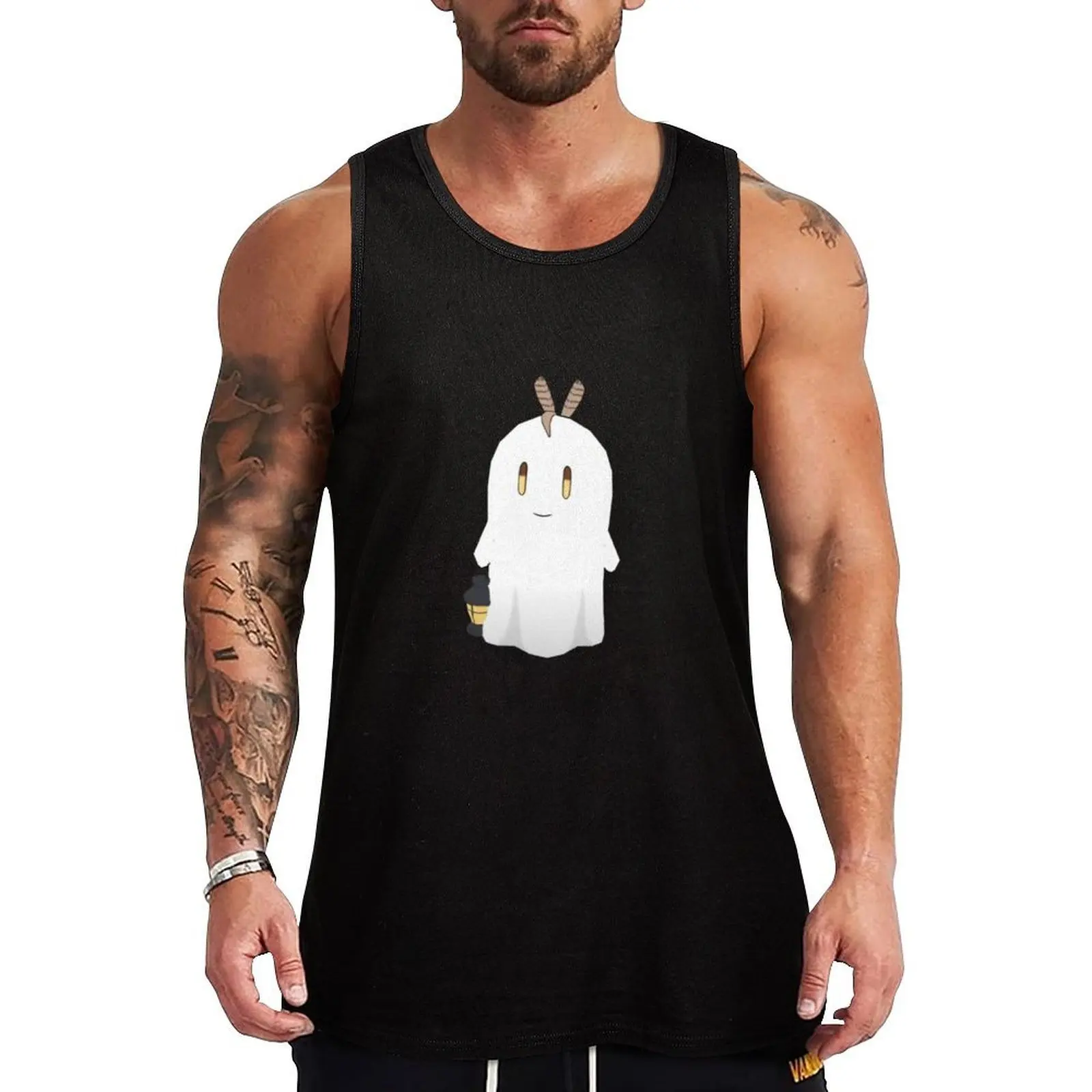Ghost Nanashi Mumei Tank Top Vacation Tank Top Casual Sleeveless Beach Wear Shirt
