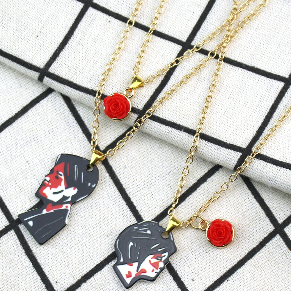 Rock Band My Chemical Romance Cosplay Necklace Music Band MCR Three Cheers Rose Unisex Choker Pendant Jewelry Accessories