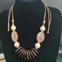 Geometric Sweater Chain Necklaces Acrylic Rope Woman Versatile Necklace Stretchable Fashion Jewelry Beach Vacation Gift