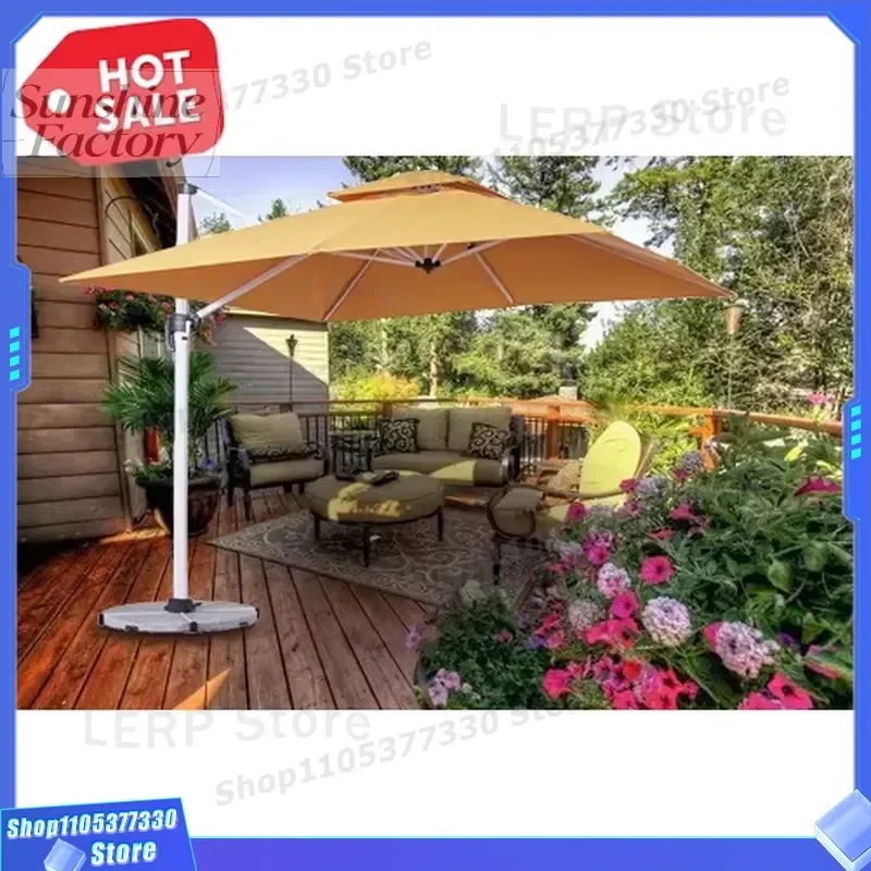 2.5*2.5m/3*/Dia Parasol Outdoor Big Garden Sun Aluminum Hotel Pool Windproof Patio Roman Cantilever Umbrella