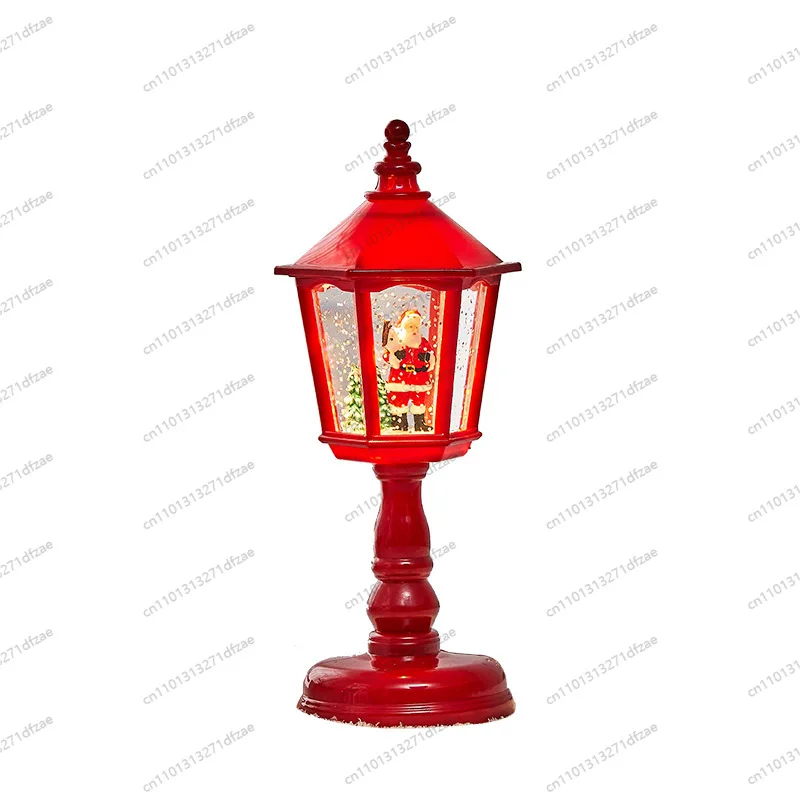 New Christmas Decorations Luminous Water-filled Hexagonal Table Lamp Interior Creative Desktop Ornament
