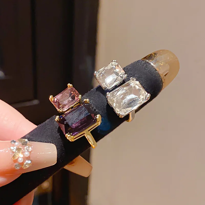 خواتم عصرية هندسية فاخرة من الكريستال المتلألئ للنساء خاتم مجوهرات كلاسيكي ساحر جديد بيجو