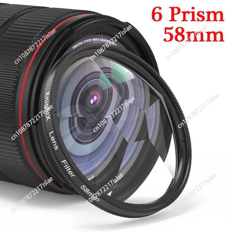 Kaleidoscope Prism Filter 52mm 58mm 77mm Split Diopter Rotating Changeable Number UV CPL ND Half accessories photography