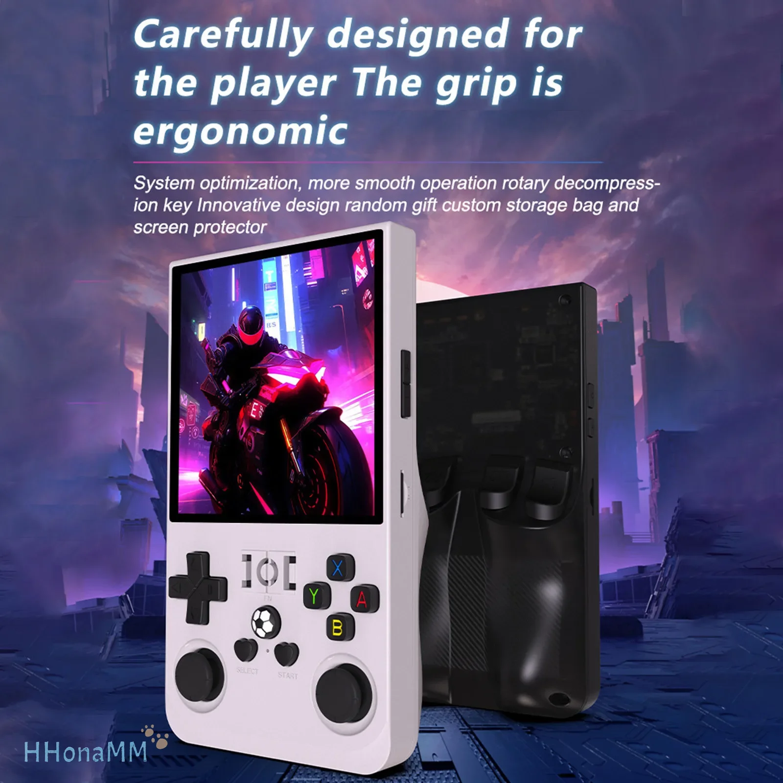 وحدة تحكم ألعاب محمولة ريترو 4.0 بوصة لينكس 64 جيجابايت مدمجة 18000 لعبة محمولة 4000 مللي أمبير قابلة للشحن هدية ألعاب ريترو للأطفال