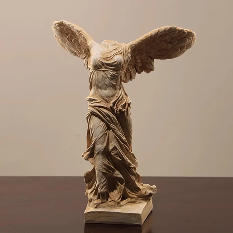 | Louvre Victory Muse | European Soft Decoration Ornament, Resin Crafts Angel Sculpture Decorative Table Characters