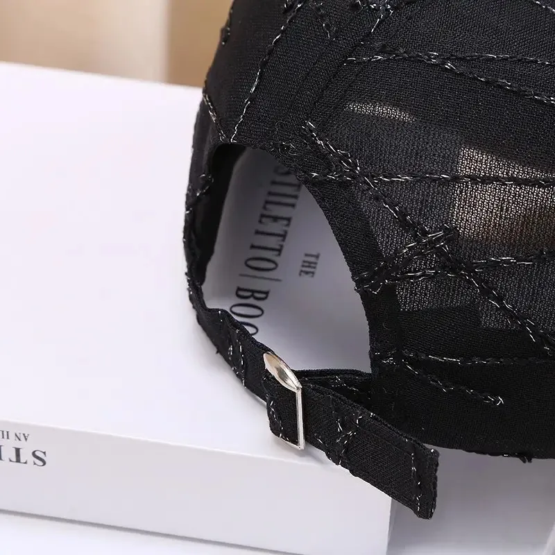 Adjustable Breathable Baseball Caps with Stylish Geometric Pattern - Lightweight Polyester Sun Hats for Spring & Autumn