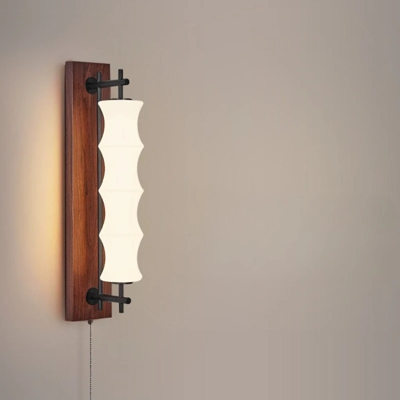 

Ретро-арт бамбуковые настенные светильники светодиодные французские средневековые гостиные фон спальня кабинет офисный коридор деревянные бра светильники