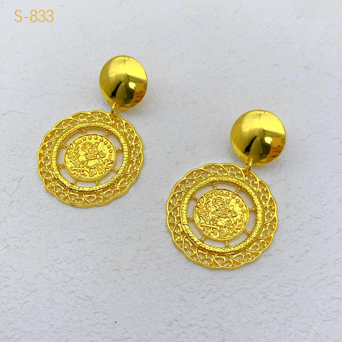 ANIID Indian etiope 24k Color oro nappa moneta Set di gioielli con ciondoli per le donne Dubai collana africana Set regali per feste arabe