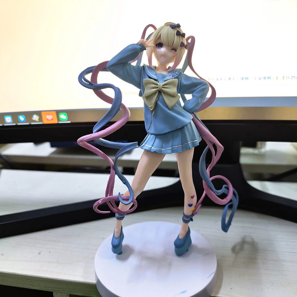 مضحك الفرح المحتاجة فتاة جرعة زائدة الشكل المنبثقة موكب كانجيل عمل أرقام الظاهري Uploader البلاستيكية جمع نموذج الحلي اللعب