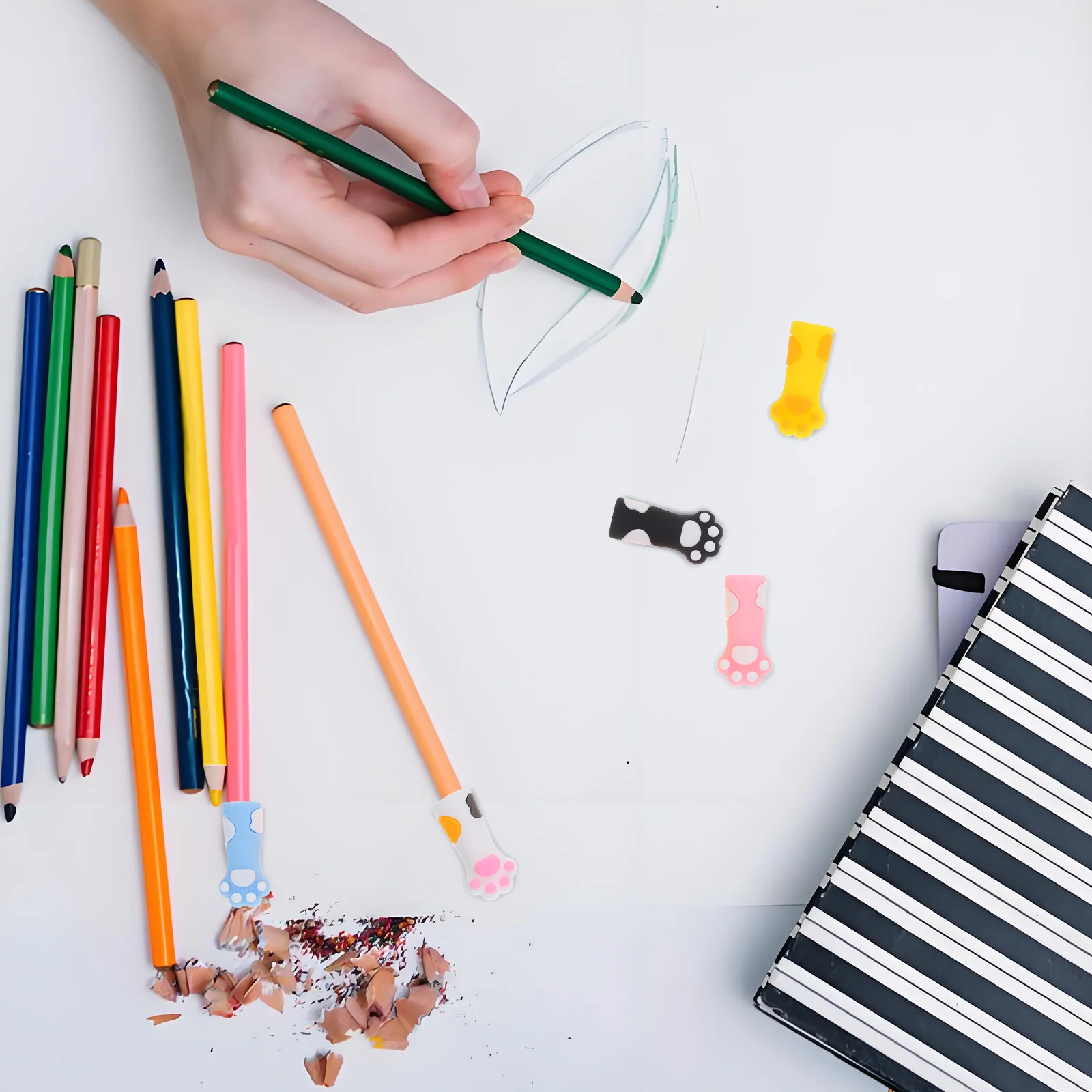 

10pcs Knitting Needle Protectors Silicone Stitch Stoppers For Crocheting Sewing Diy Craft Nonslip End Caps Lightweight Needle