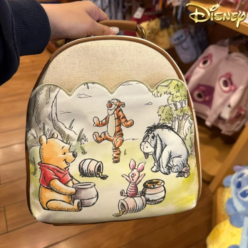 

Disney Winnie The Pooh With Friends Vintage Backpack Mini Backpack Cute Cartoon Backpack Girl Gift Outdoor Leisure Bag