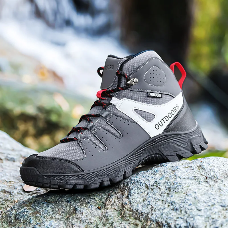 

Hot Outdoor Men's Hiking Boots Non-slip Trekking Boots Men Mountain Sneaker Comfortable Lace-Up Climbing Shoes Man Large Size 47