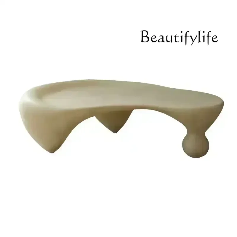 Coffee table living room wabi wind art sculpture display designer special-shaped coffee table fiberglass