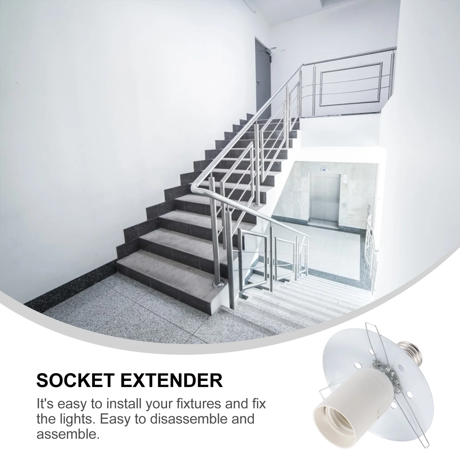 

E27 To E27 Light Socket Extender Adapter Lamp Bulb Holder Socket Extension For Ceiling Fixture Lighting Decorative Fitting