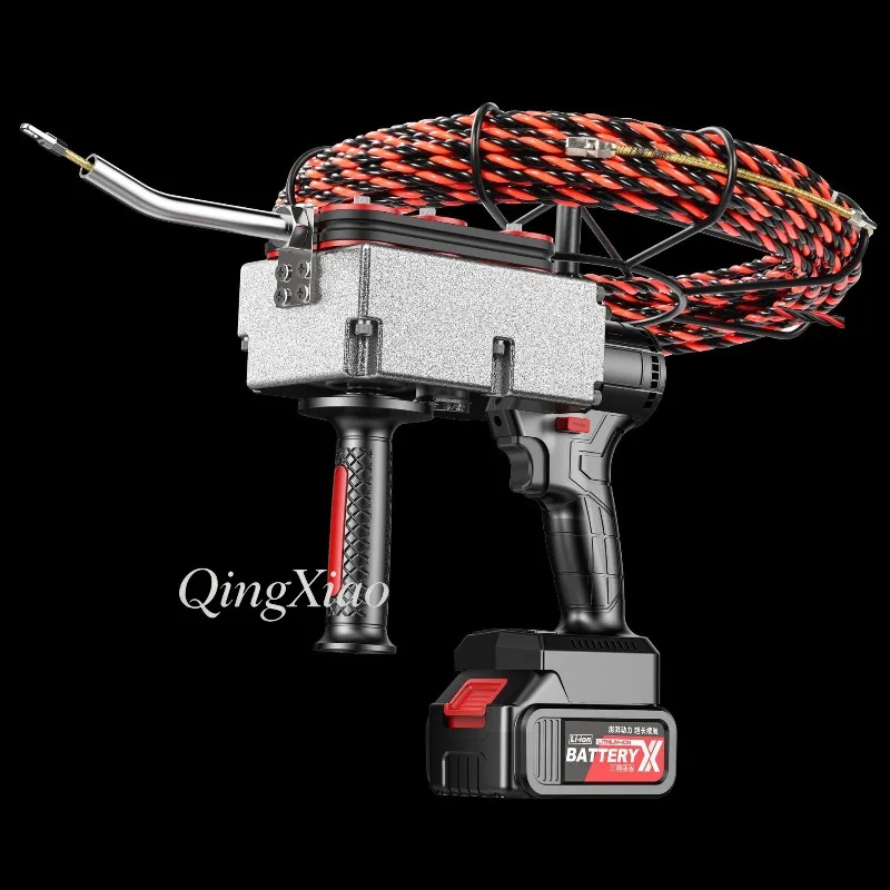 Pipe Cable Pulling Machine Electric Wire Threader Electrician Wiring Tool For Conduit Cable Laying Construction Renovation Work