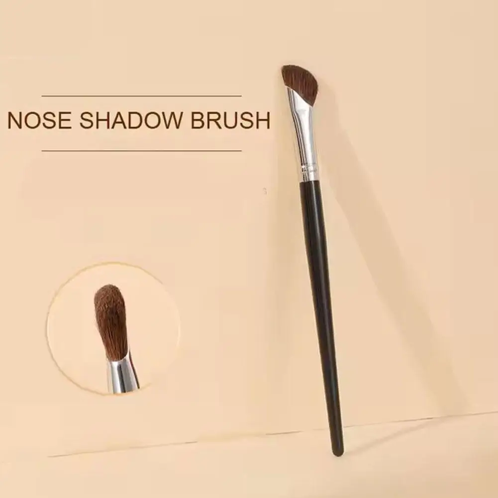 Horsehair Sickle Nose Shadow Brush Oblique Nose Trim Brush Shadow Side Shadow Brush Oblique Knife Highlight Makeup Concealer