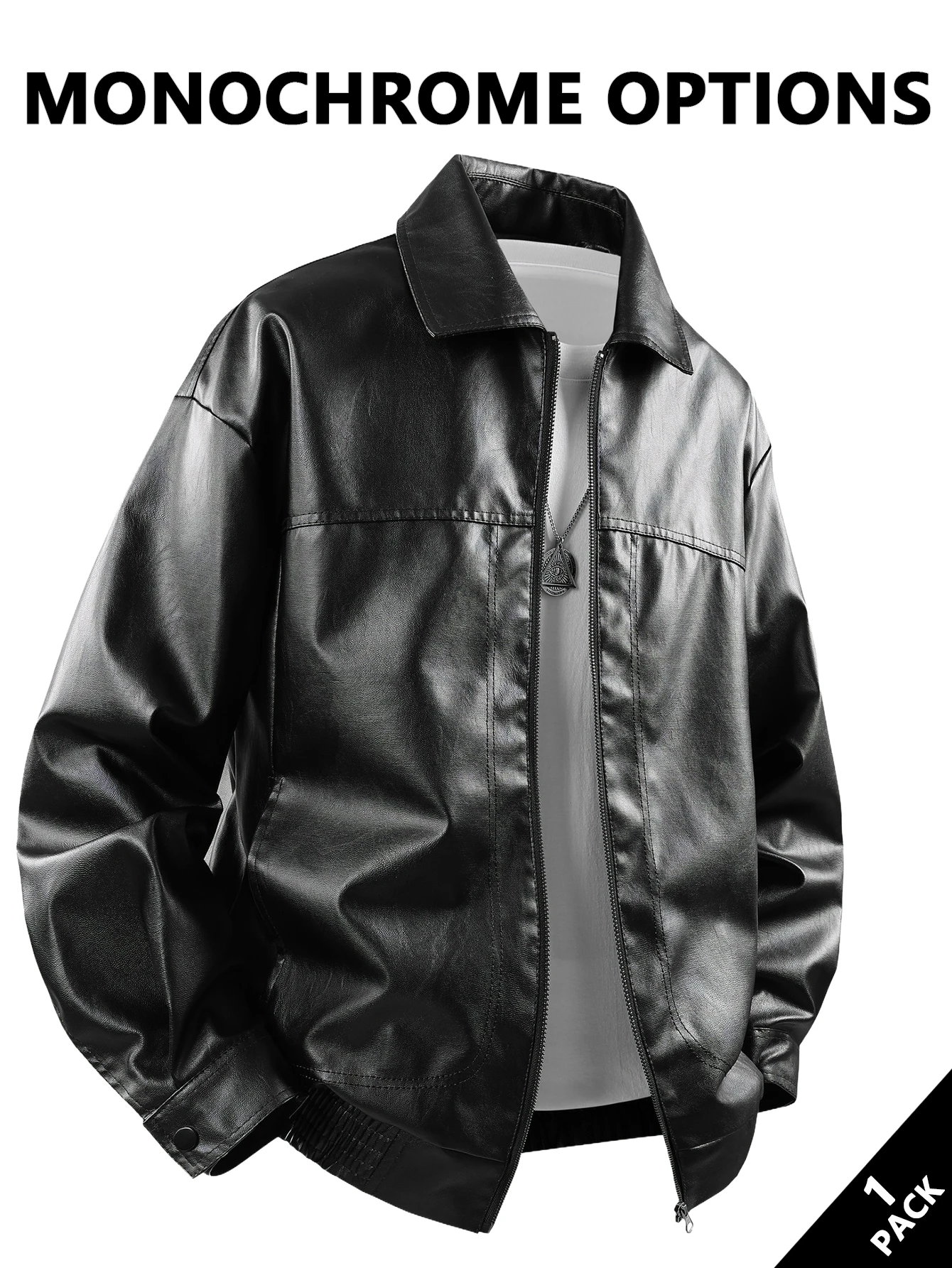 

Men's Leather Jacket with a Lapel, Windproof and Warm, with Excellent Texture, Suitable for Workplace Commuting, Daily Shopping, Weekend Trips, Casual Gatherings with Friends, Autumn and Winter Styles, Short Trips