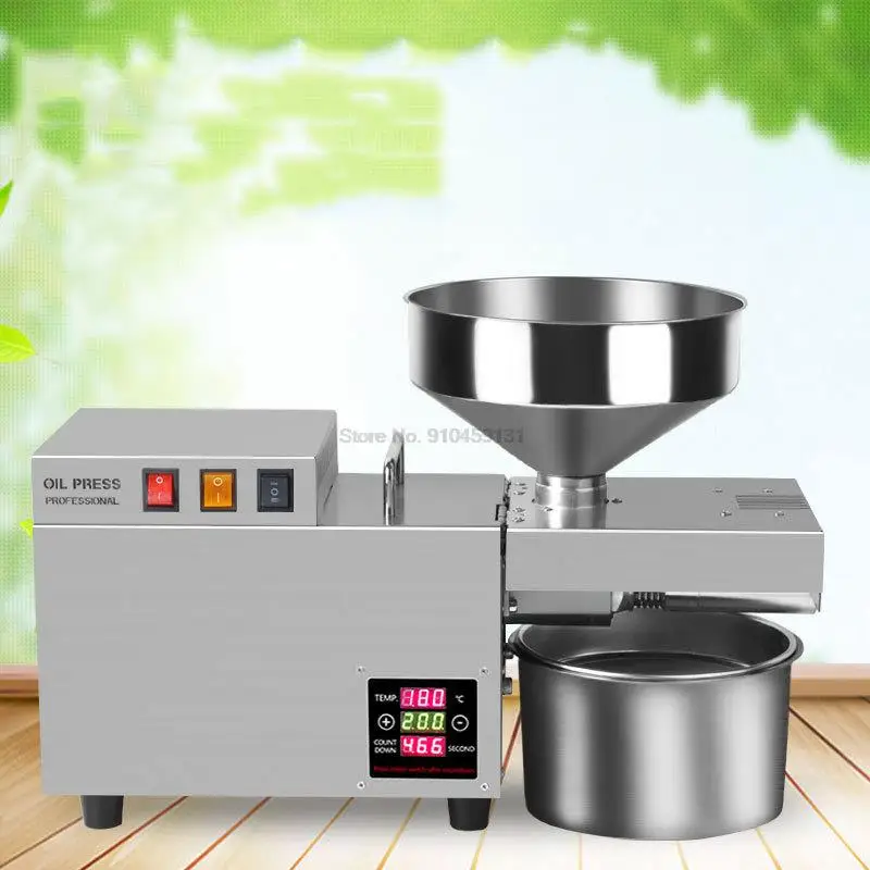 

Oil Press Machine,Stainless Steel Cold Oil Extractor Flax Sunflower Olive Oil Presser 220V/110V，S9S