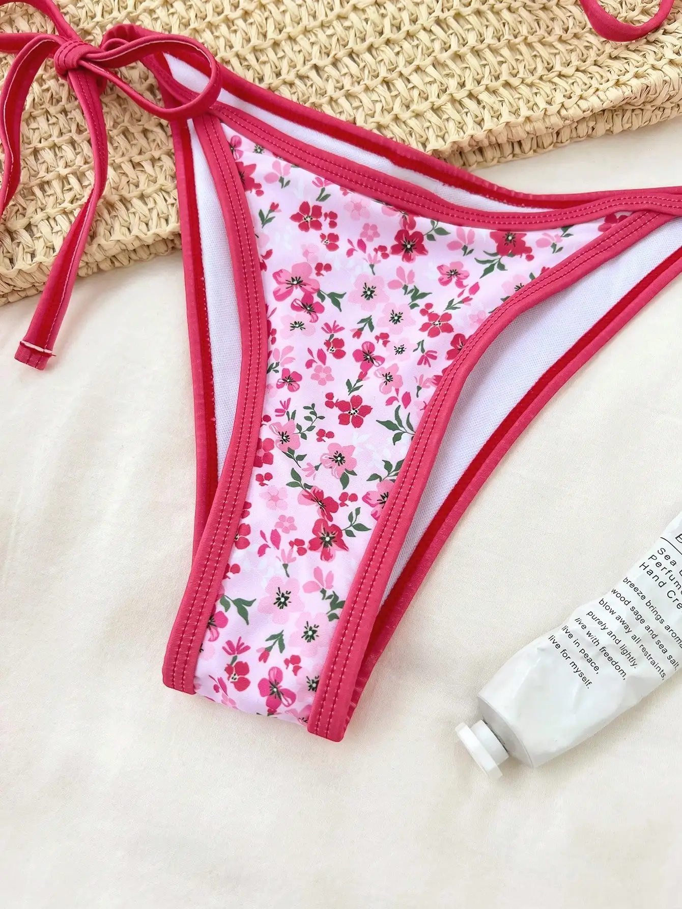 Bikini Dua Potong Wanita Leher, Bra Suspender, Bawahan V, Pakaian Renang dan Pakaian Wanita