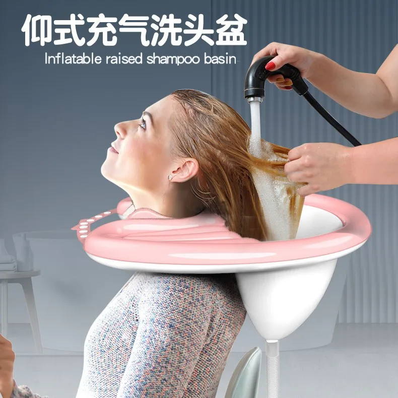 Portable Inflatable Shampoo Basin No Bending Shampoo Tub Foldable