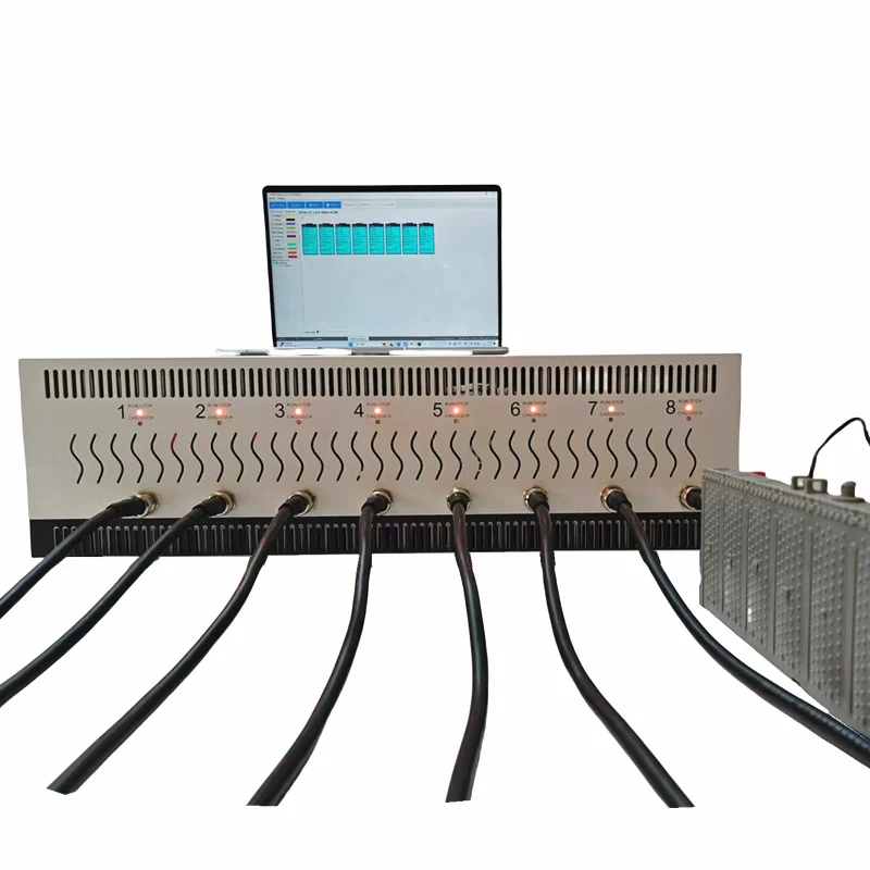 

HeltecEnergy 8-канальный тестер емкости аккумулятора 10 А, зарядно-разрядка, 20 В, поддержка свинцово-кислотной литиевой батареи NIMH и поддержка ПК