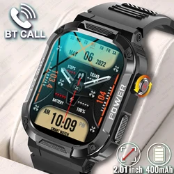 Military Outdoor GPS Sports Smart Watch Men 2.01 inch Heart Rate Blood Oxygen Bluetooth Call SmartWatches Men's For Android IOS