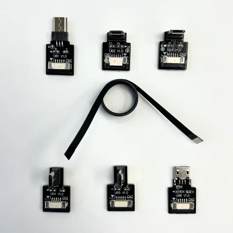 DIY Flexibles Flachkabel für Raspberry Pi Typ-C Mini/Micro USB2.0 Verlängerungsband FFC FPV Slim PCB Connector FPC Ladeadapter