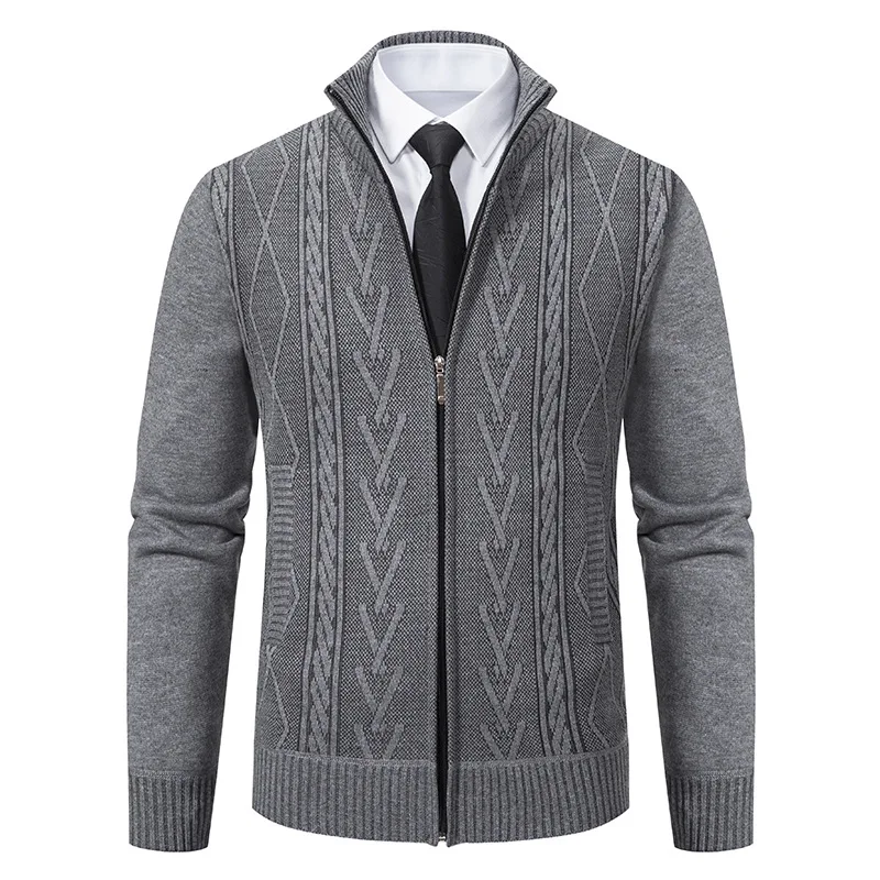 New men's fall and winter sweater, slim fit, lightweight and casual, long-sleeved casual coat, high-quality warm knitted sweater
