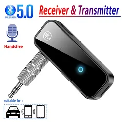 Bluetooth 5.0 Audio Receiver Transmitter Hansfree Call 3.5mm AUX Jack RCA USB Dongle Stereo Wireless Adapter For TV PC Car Kit