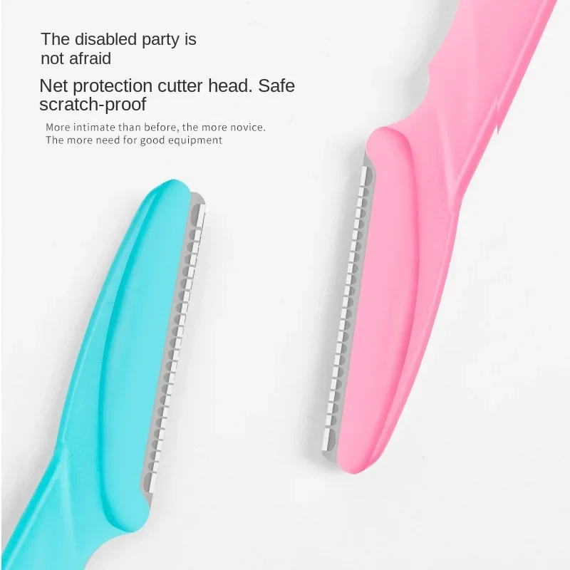 Eyebrow Trimmer Scissors Black Eyebrow Scissors With Comb Hair Removal Razor Eyebrow Shaping Makeup Tool Stainless Steel