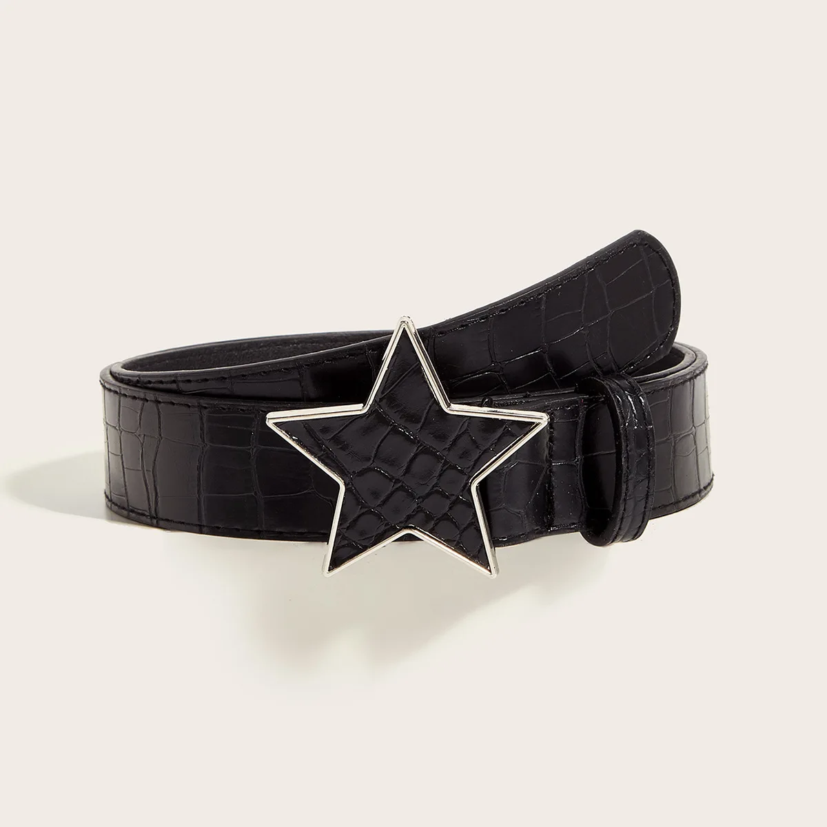 Neu eingetroffen: Modischer, trendiger, einzigartiger Damen-Gürtel mit Nieten – Koreanischer High-End Jugendgürtel im Punk-Stil mit Druckknöpfen für den Freizeitlook – Detail 9