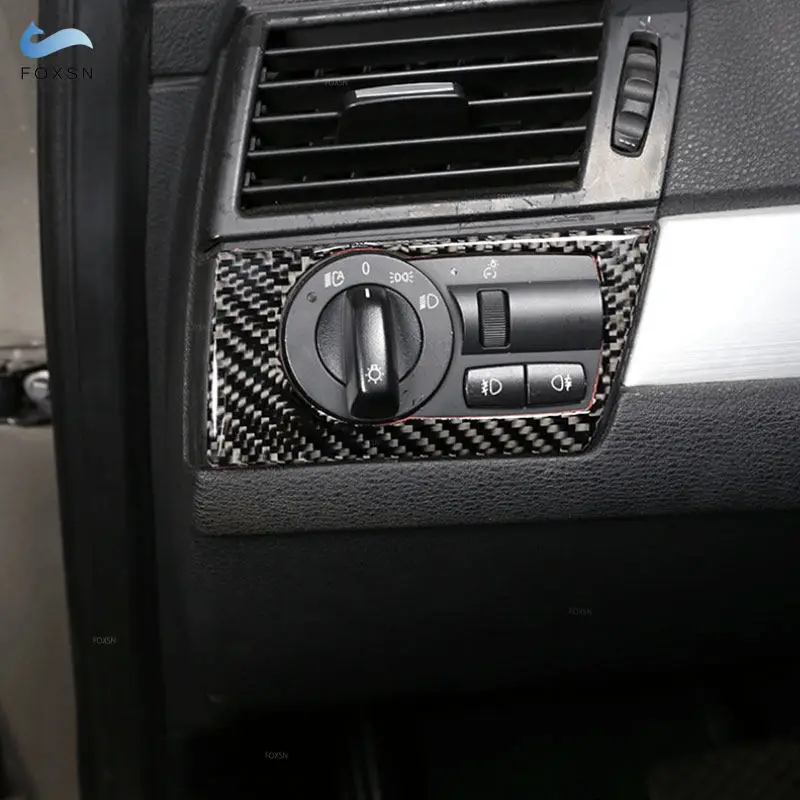 

Мягкая карбоновая накладка на панель переключателей фар для BMW X3 E83 2006-2010 (левый/правый руль), аксессуары для интерьера автомобиля